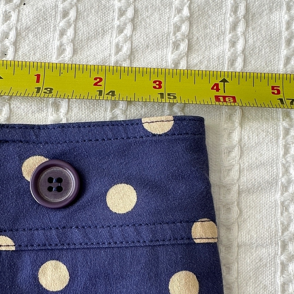 Topshop Navy and Cream Polka Dot Mini Skirt NWOT